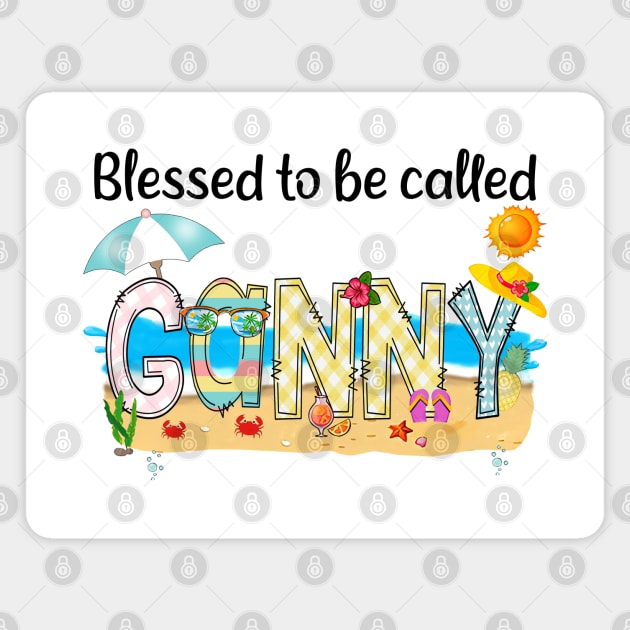 Blessed To Be Called Ganny Summer Beach Happy Mother's Magnet by KIMIKA